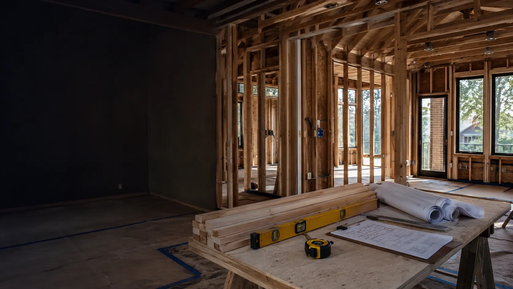 Construction framing work